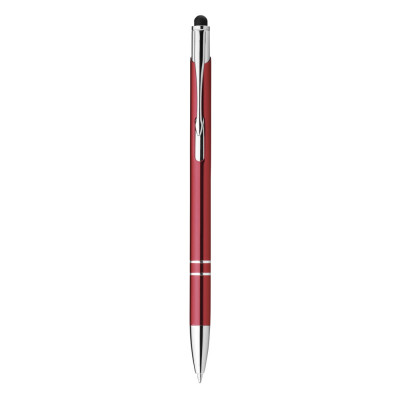 GALBA. Aluminium ball pen with touch tip and clip